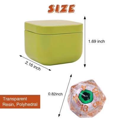 Byhoo DND Eyeball Dice with Metal Box