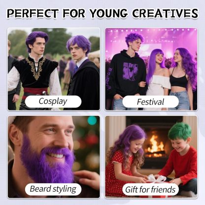 Byhoo Purple Temporary Hair Color Dye