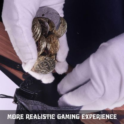 145PCS Metal DND Coins & Leather Bag, Contains