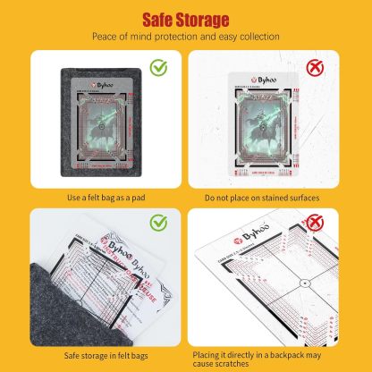 Byhoo Card Grading Kit, Professional Card Centering Tool, Precision Centering System & Magnifying Card Inspection Tool, Anti-Scratch Card Grading Tool Compatible with Pokémon Cards & Sports Cards