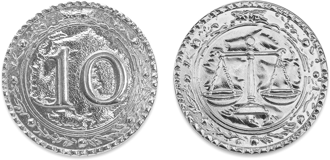 Byhoo 10 PCS Metal Fantasy Coins,Customizable Game Tokens for DND, RPG, Tabletop Roleplay, Challenge Coins, Collectibles & Gift Ideas, Bulk Order Available