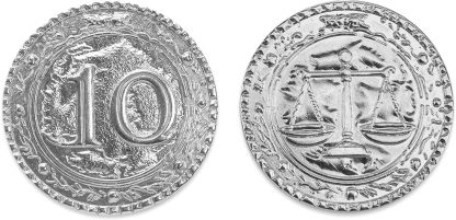 Byhoo 10 PCS Metal Fantasy Coins,Customizable Game Tokens for DND, RPG, Tabletop Roleplay, Challenge Coins, Collectibles & Gift Ideas, Bulk Order Available