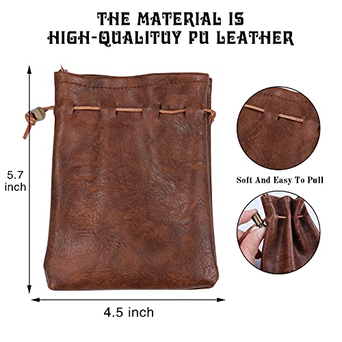 60PCS DND Coins with Leather Pouch