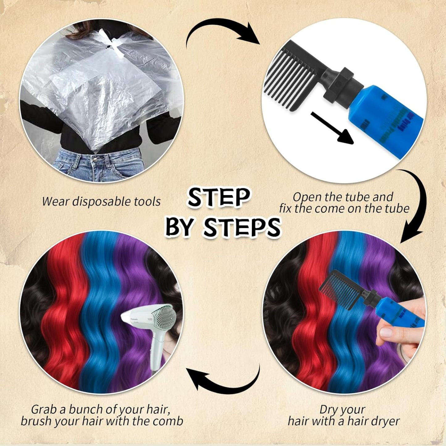 temporary hair color dye