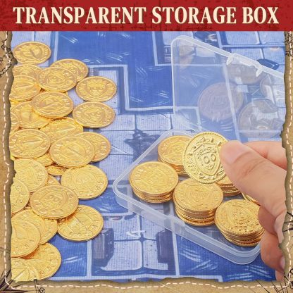 Byhoo 30PCS Metal DND Coins, 1.2" Gold Tokens with 100 Face Value for Board Game and Tabletop RPG, Fantasy Metal Coins for Pathfinder,Pirate Game and Party Cosplay