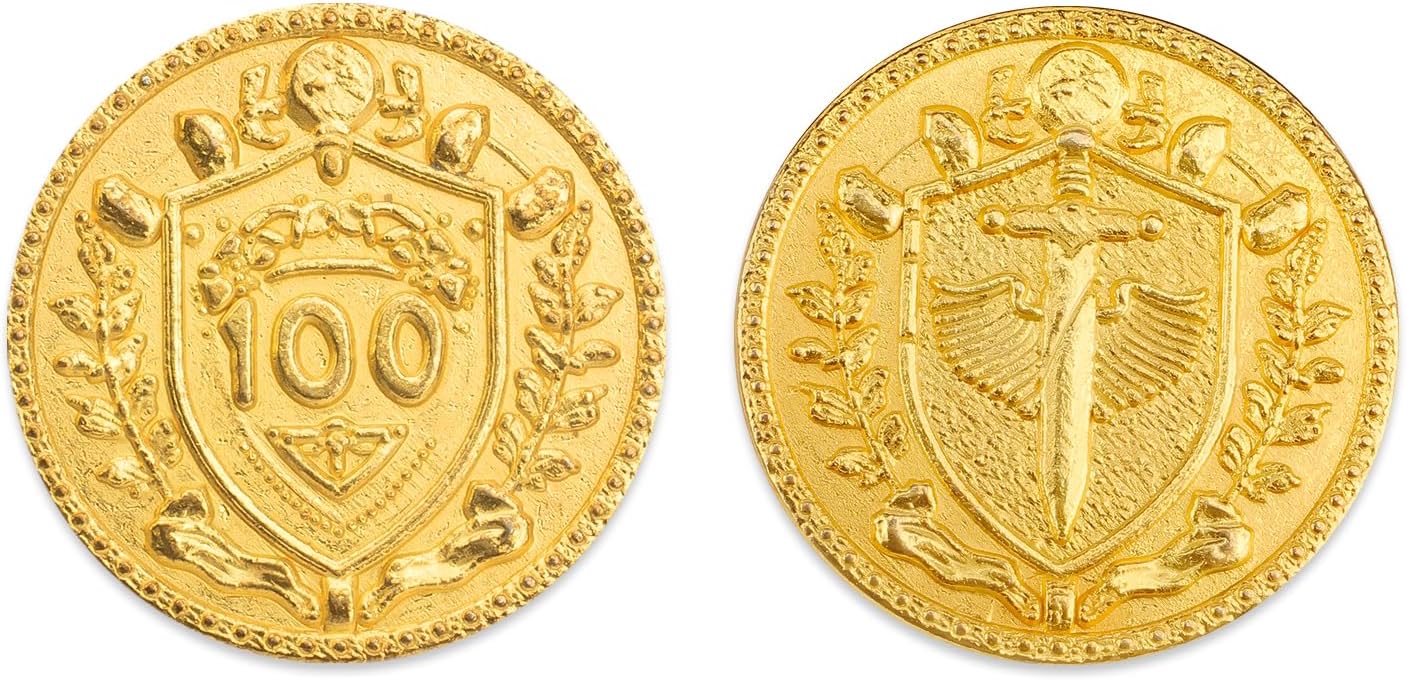 Byhoo 10 PCS Metal Fantasy Coins,Customizable Game Tokens for DND, RPG, Tabletop Roleplay, Challenge Coins, Collectibles & Gift Ideas, Bulk Order Available