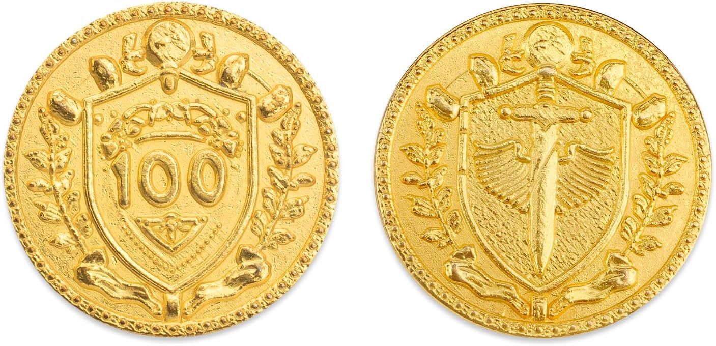 Byhoo 10 PCS Metal Fantasy Coins,Customizable Game Tokens for DND, RPG, Tabletop Roleplay, Challenge Coins, Collectibles & Gift Ideas, Bulk Order Available