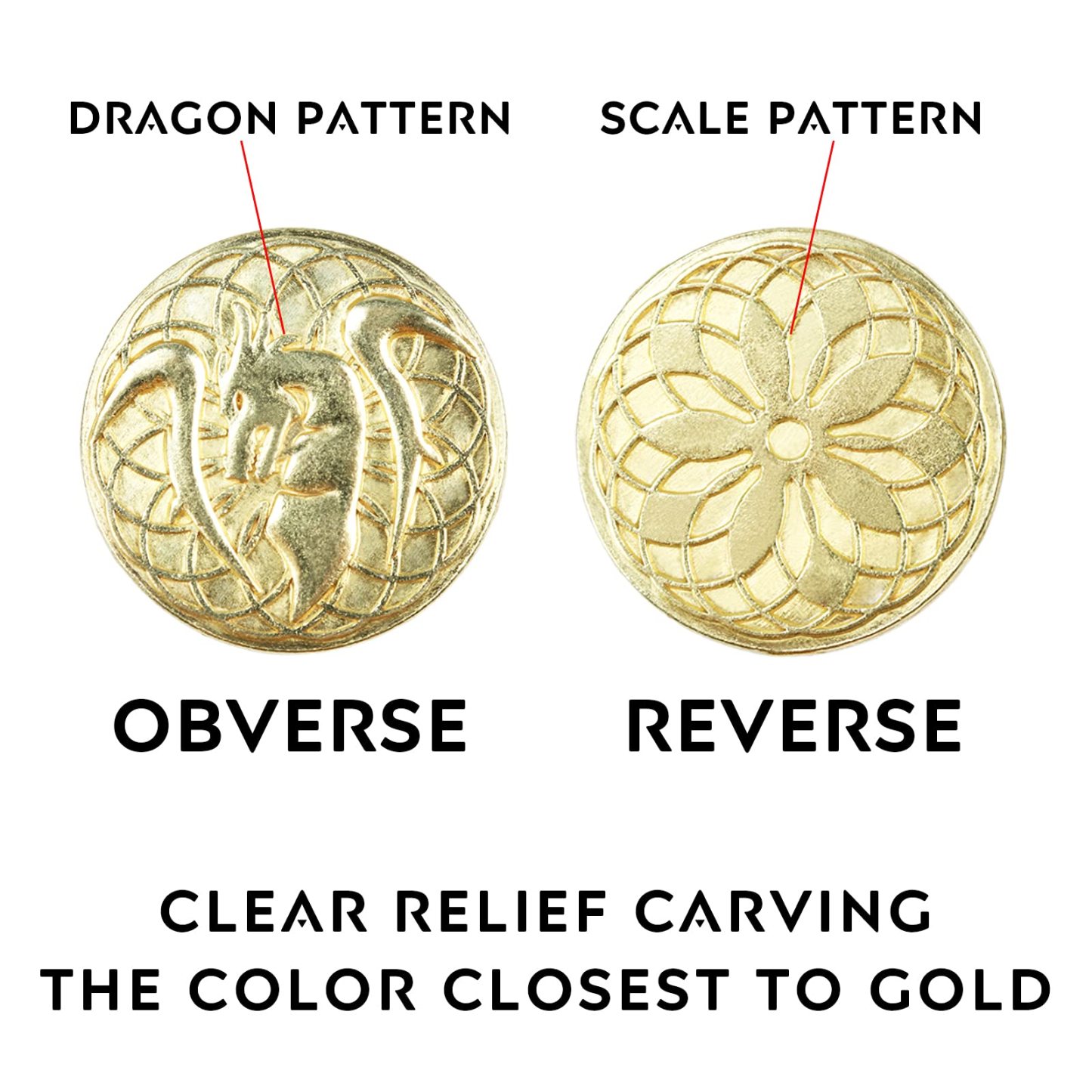 50 PCS Gold Coins & PU Leather Bag, DND Metal Coins