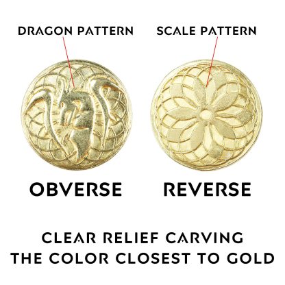 50 PCS Gold Coins & PU Leather Bag, DND Metal Coins