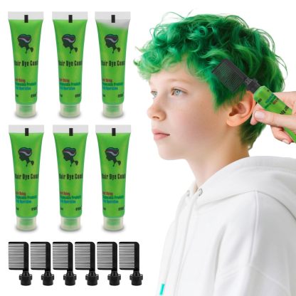 Temporary 6PCS Green Hair Dye for Kids