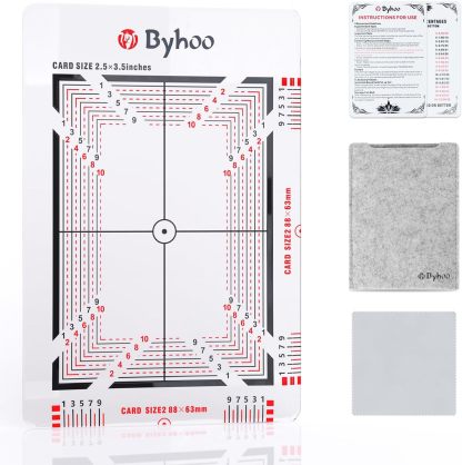 Byhoo Card Grading Kit, Professional Card Centering Tool, Precision Centering System & Magnifying Card Inspection Tool, Anti-Scratch Card Grading Tool Compatible with Pokémon Cards & Sports Cards