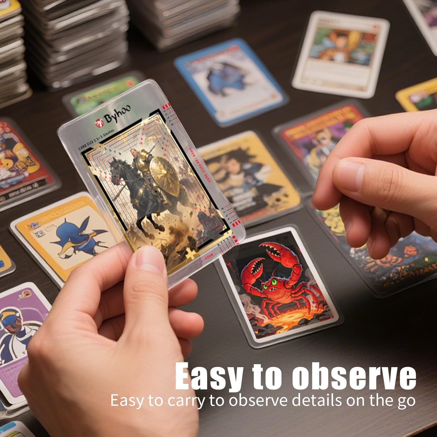 Byhoo Card Grading Kit, Professional Card Centering Tool, Precision Centering System & Magnifying Card Inspection Tool, Anti-Scratch Card Grading Tool Compatible with Pokémon Cards & Sports Cards