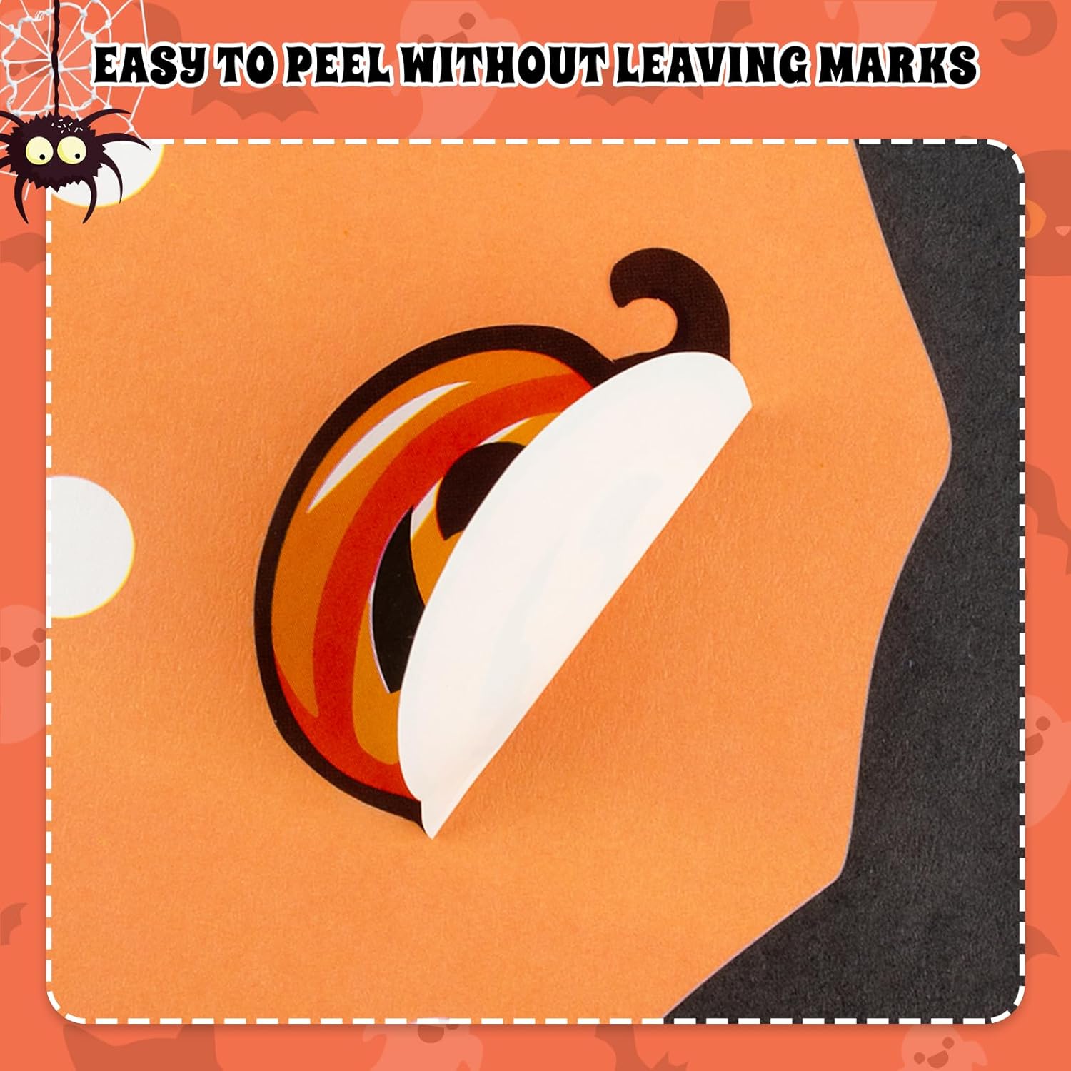 Halloween Stickers for Kids, 1000 Pcs Byhoo Halloween Pumpkin Bat Spider Stickers Roll, 16 Vibrant Colors and Designs, Round Seal Label Stickers, Envelope Seals Paster for Halloween Party Decorations