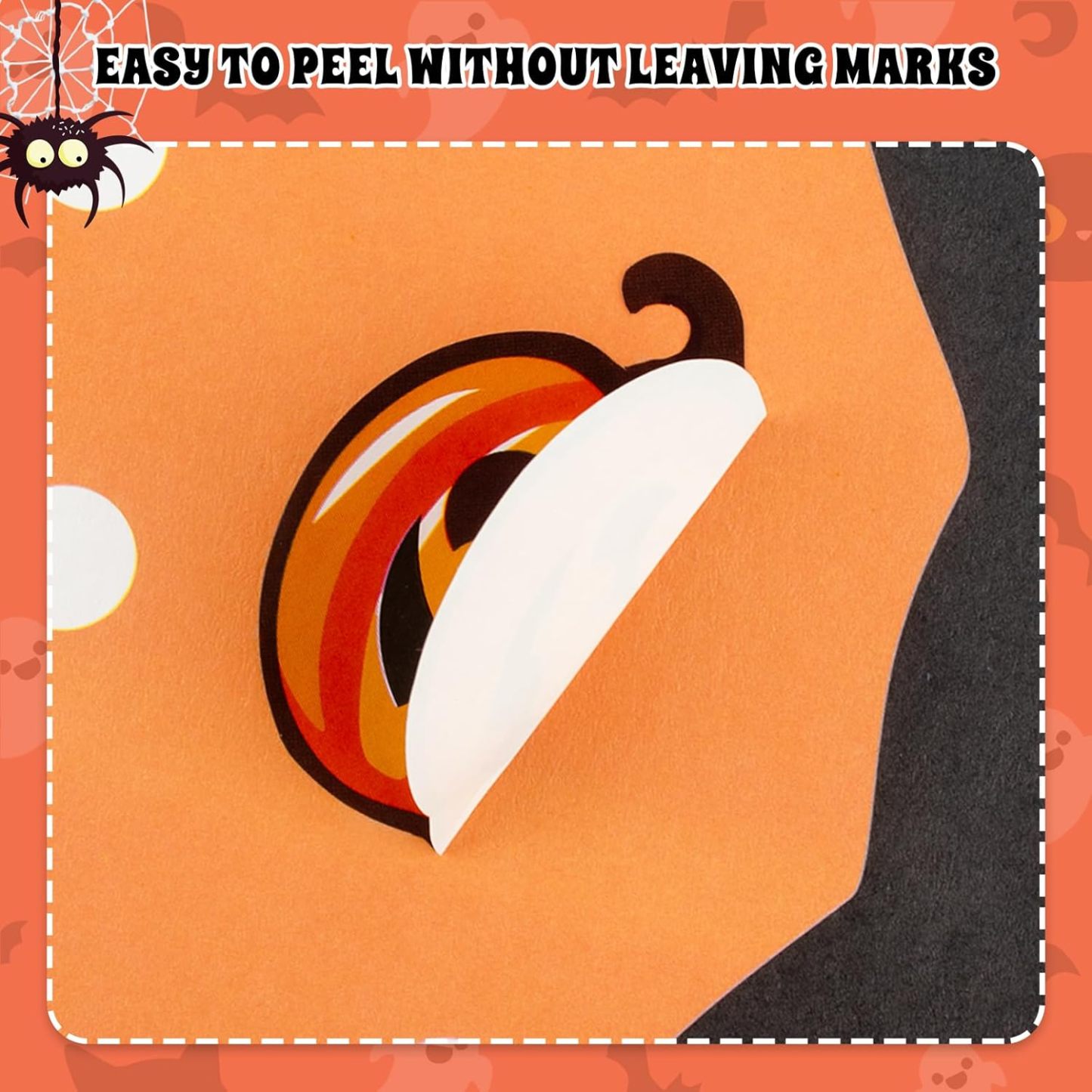 Halloween Stickers for Kids, 1000 Pcs Byhoo Halloween Pumpkin Bat Spider Stickers Roll, 16 Vibrant Colors and Designs, Round Seal Label Stickers, Envelope Seals Paster for Halloween Party Decorations