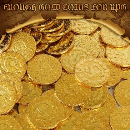 50 PCS DND Fantasy Metal Gold Coins & Leather Pouch for Dungeons & Dragons Novelty Tabletop RPG Board Games Tokens Treasure Coins for Party Tablelap Games Accessories Addons Medieval Game