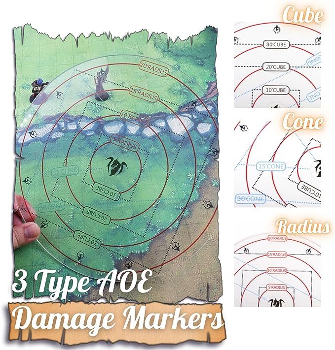 Byhoo Upgrade DND AOE Damage Maker Ruler