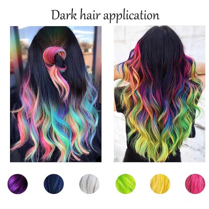 Byhoo 6PCS Temporary Hair Dye for Dark & Light Hair