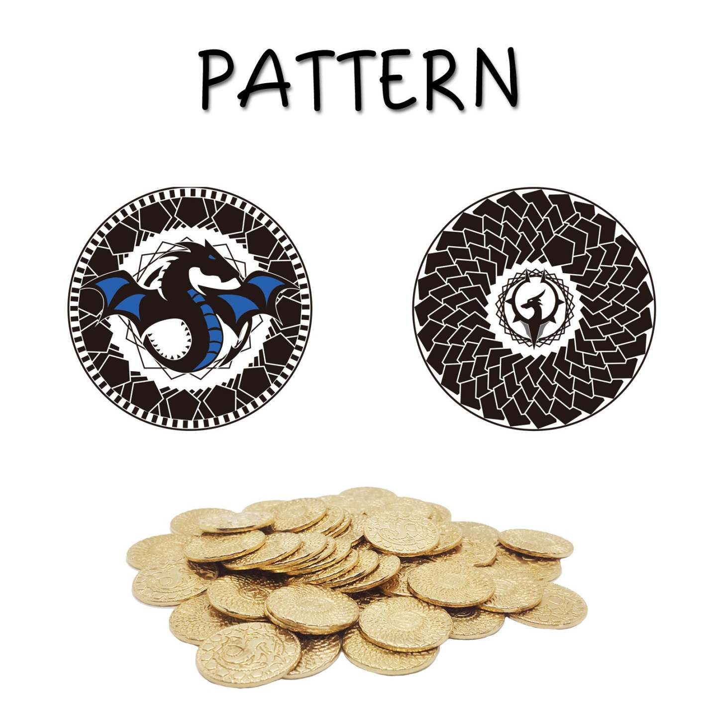 Byhoo DND Gold Coins Gaming Chips & Leather Storage Pouch for Dungeons & Dragons