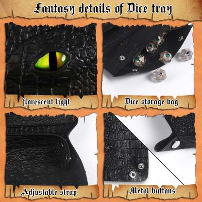 DND Dice Tray & Dice Bag 2 in1