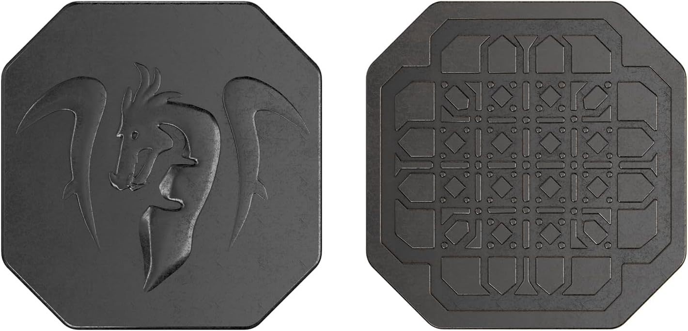 Byhoo 10 PCS Metal Fantasy Coins,Customizable Game Tokens for DND, RPG, Tabletop Roleplay, Challenge Coins, Collectibles & Gift Ideas, Bulk Order Available