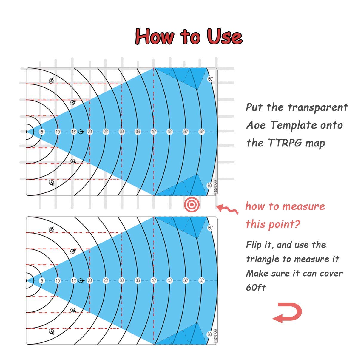 Byhoo Spell AOE Damage Template DND Area Effect Markers 