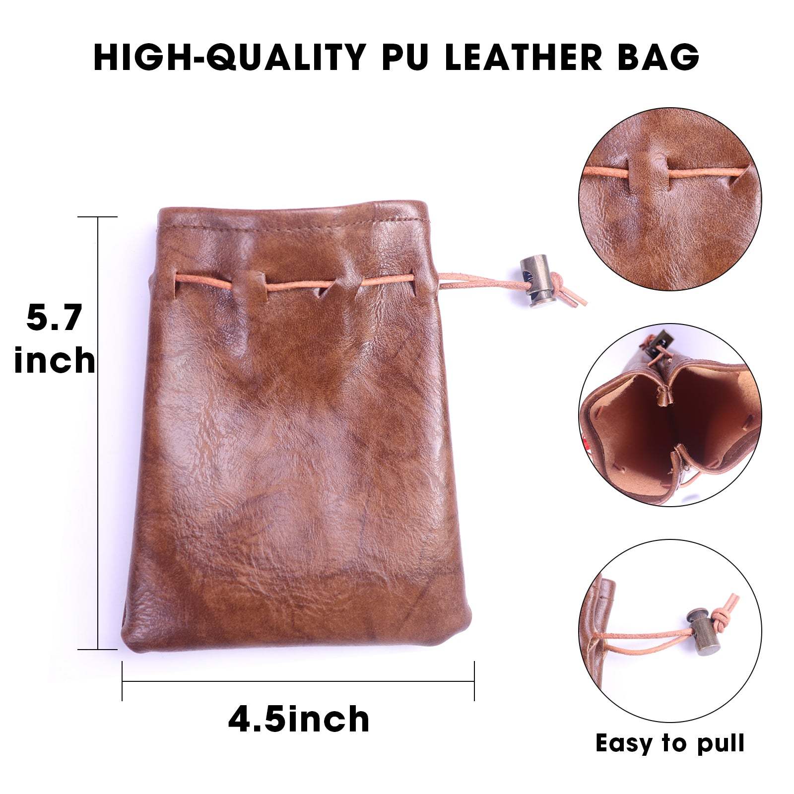 70PCS Metal DND Coins & Leather Bag