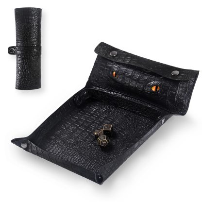 Byhoo DND Dice Tray with Florescent Yellow Eyes Dice Storage Bag