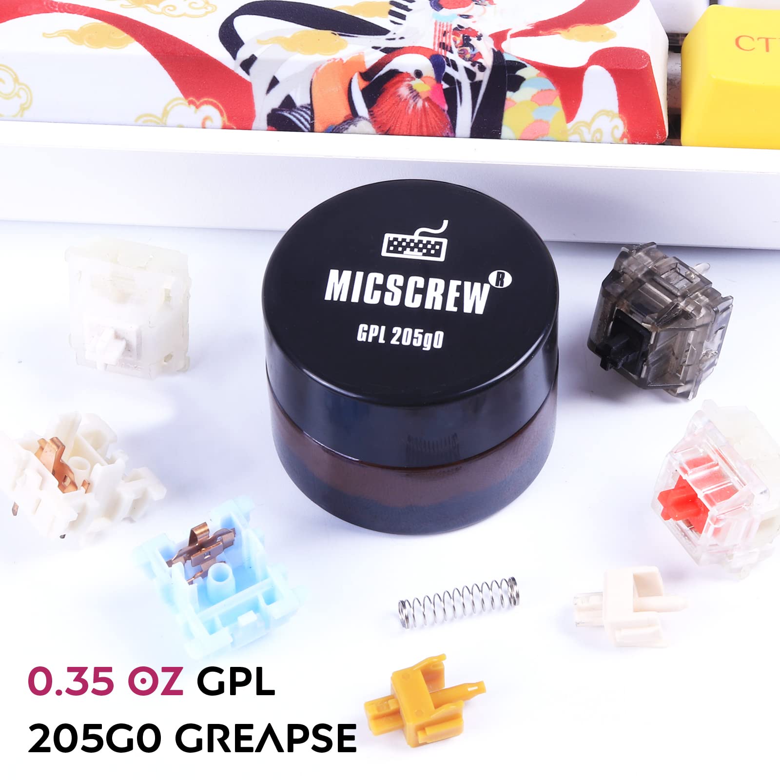 Byhoo 0.35OZ GPL 205G0 Keyboard Lube, Universal Keyboard Grease for Mechanical Keyboards, Switch Lube Kits