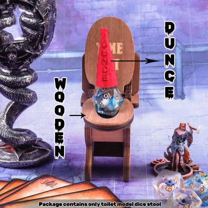 Byhoo DND Dice Jail, Dice Chair of Shame with Dunce Hat