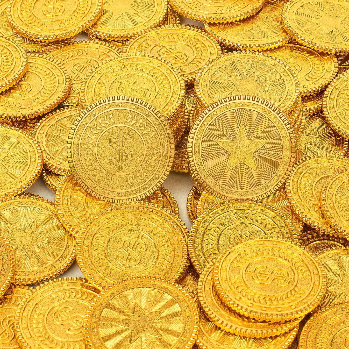 Byhoo Gold Coins 100Pcs, Metal Coins for Coin Pusher Machine & DND Game