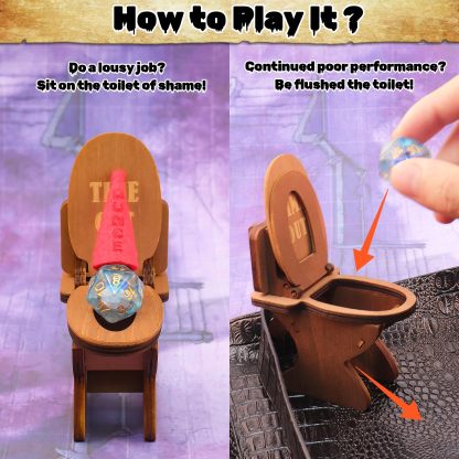 Byhoo DND Dice Jail, Dice Chair of Shame with Dunce Hat