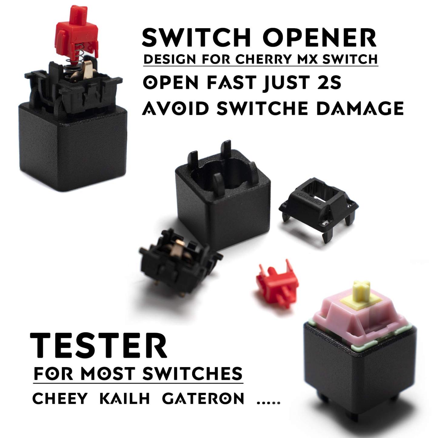 Byhoo Metal Cherry MX Switches Metal Switch Opener Tester Kits for Mechanical Keyboard 3PCS Aluminum Switch Open Tool Suit for Lube Switch Accessories for Gaming Keyboard Gamer