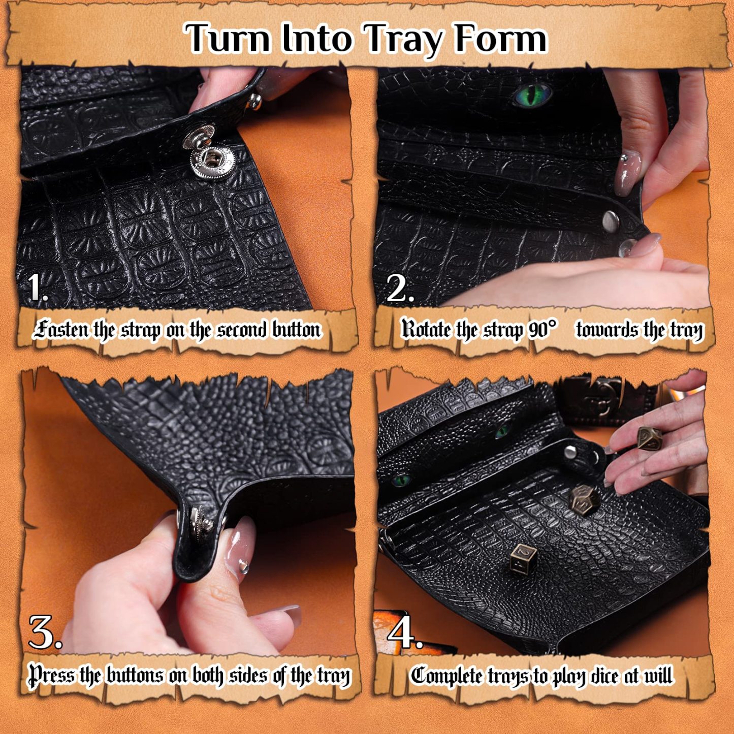 Byhoo DND Dice Tray & Dice Bag 2 in1