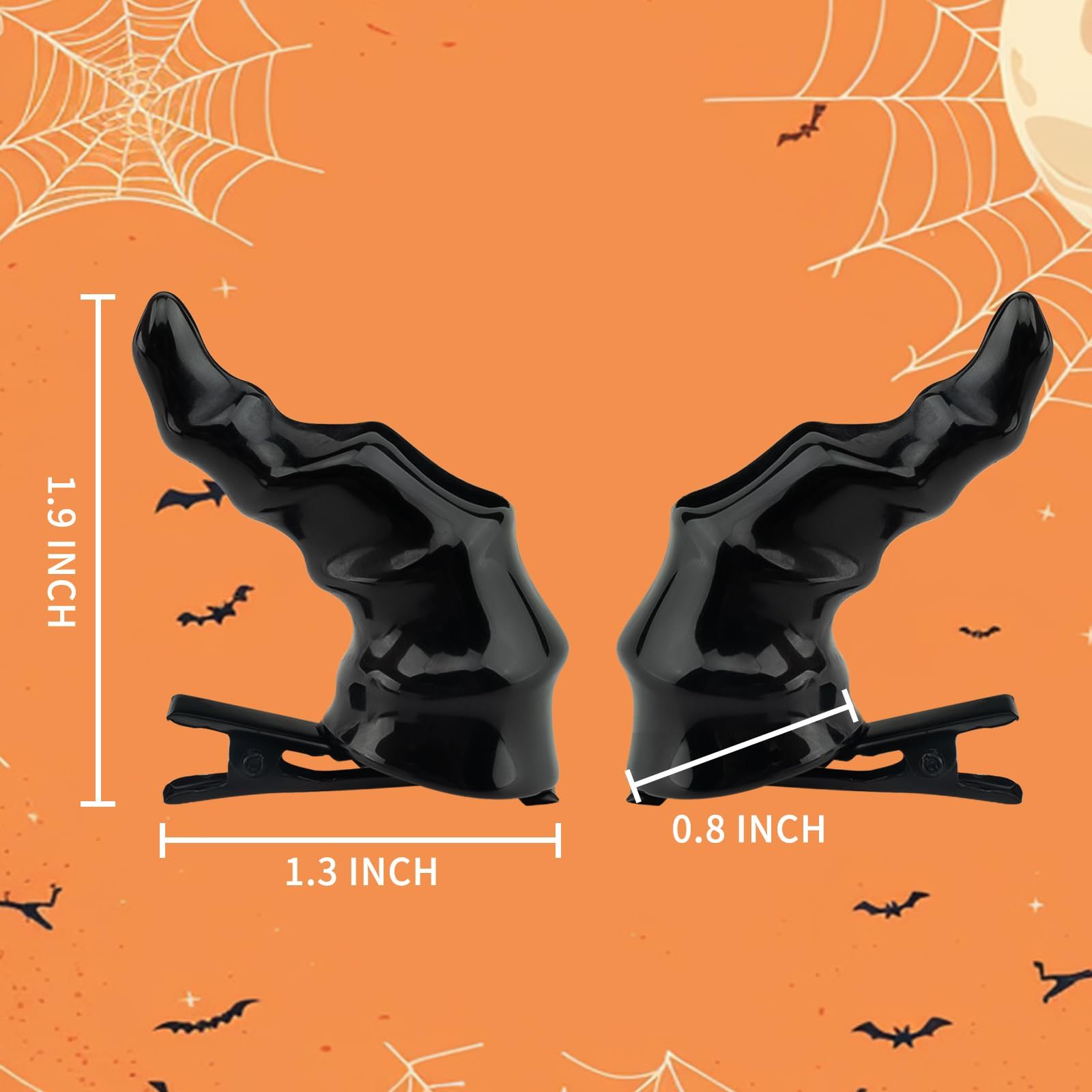 Black Devil Horns Hair Clip for Halloween Cosplay Fancy Dress, Headwear Accessories Party Dress Up for Women Girls and Kids