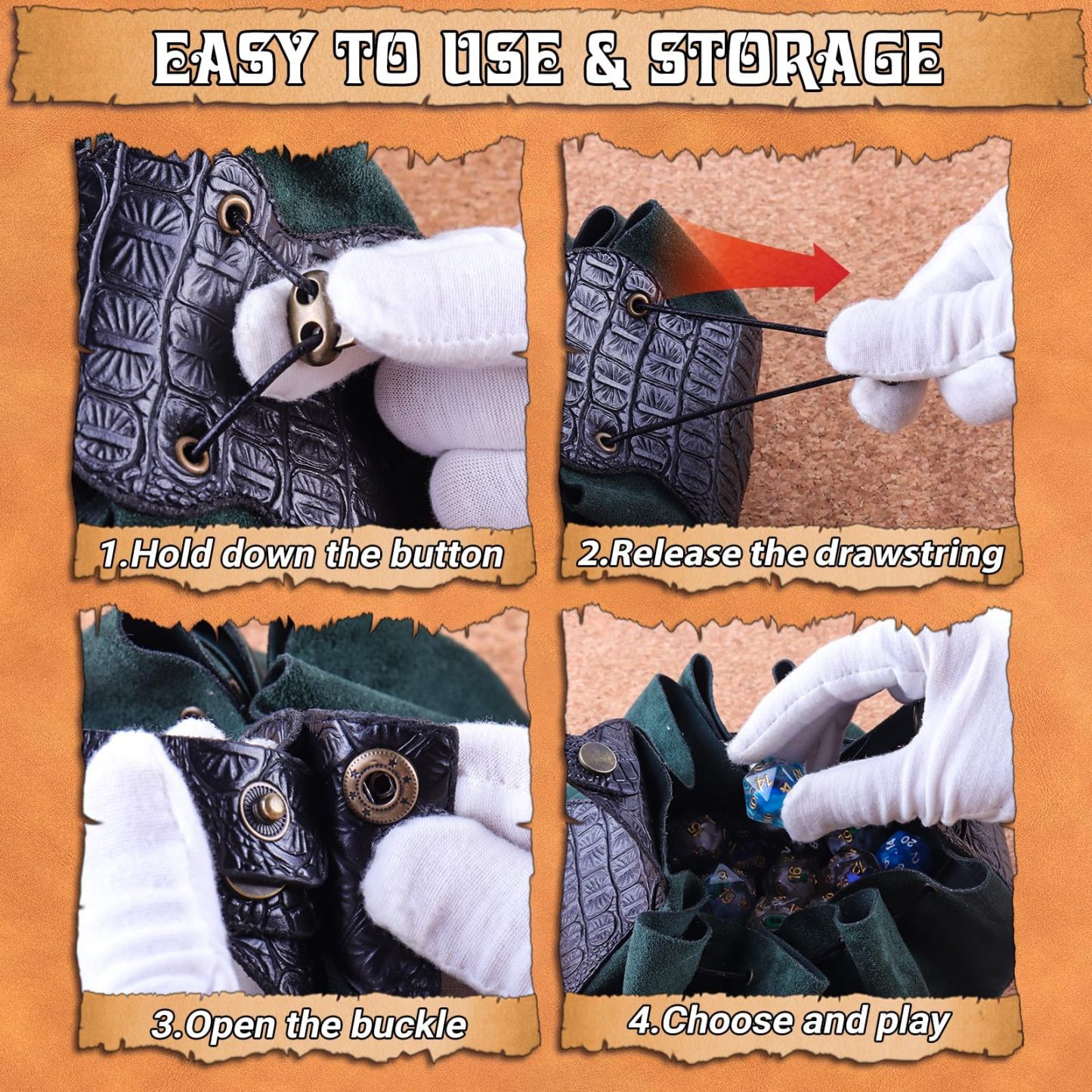 DND Dice Bag Can Hang on the Belt