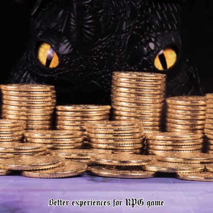 Byhoo 100 Metal Gloden Coins with Leather Bag