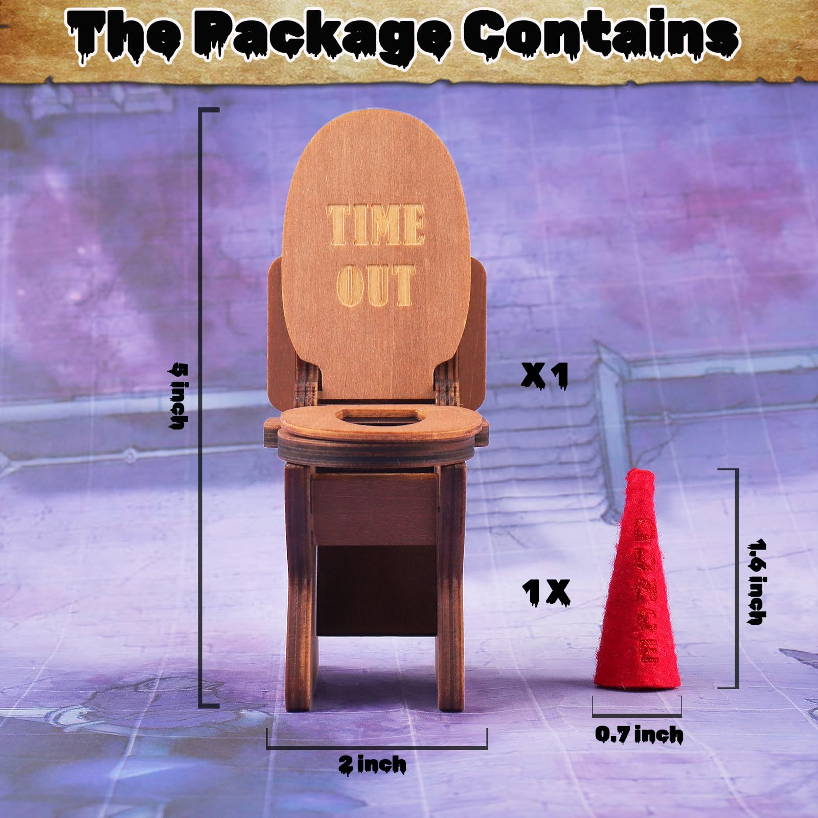 Byhoo DND Dice Jail, Dice Chair of Shame with Dunce Hat