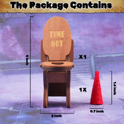 Byhoo DND Dice Jail, Dice Chair of Shame with Dunce Hat
