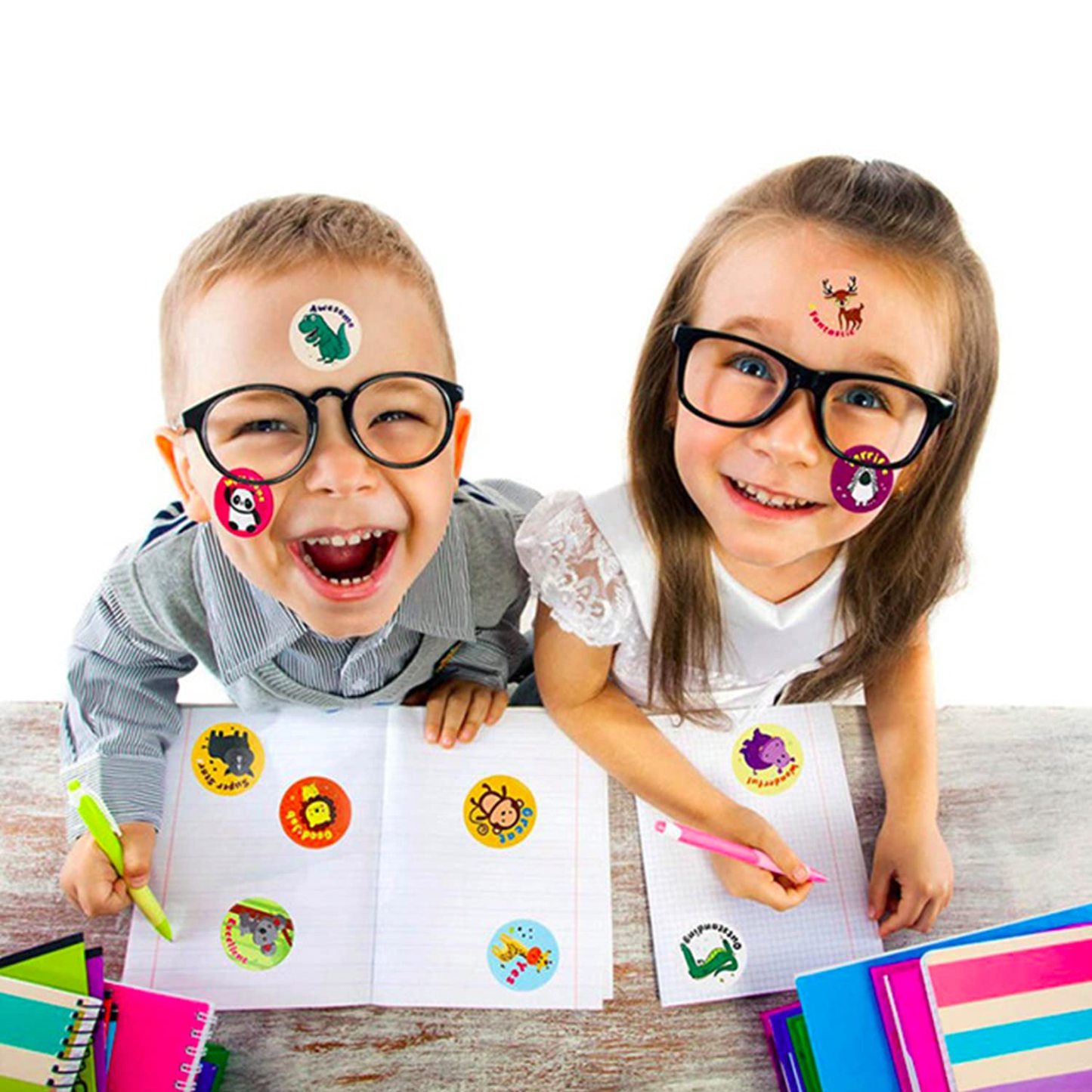 Animal Stickers for Kids, 1000 Pcs Cute Animal Stickers, 16 Pattern Animal Stickers for Toddlers, Assorted Vibrant Colors and Designs, Zoo Animal Stickers for Party Decoration for Kids Children Boys