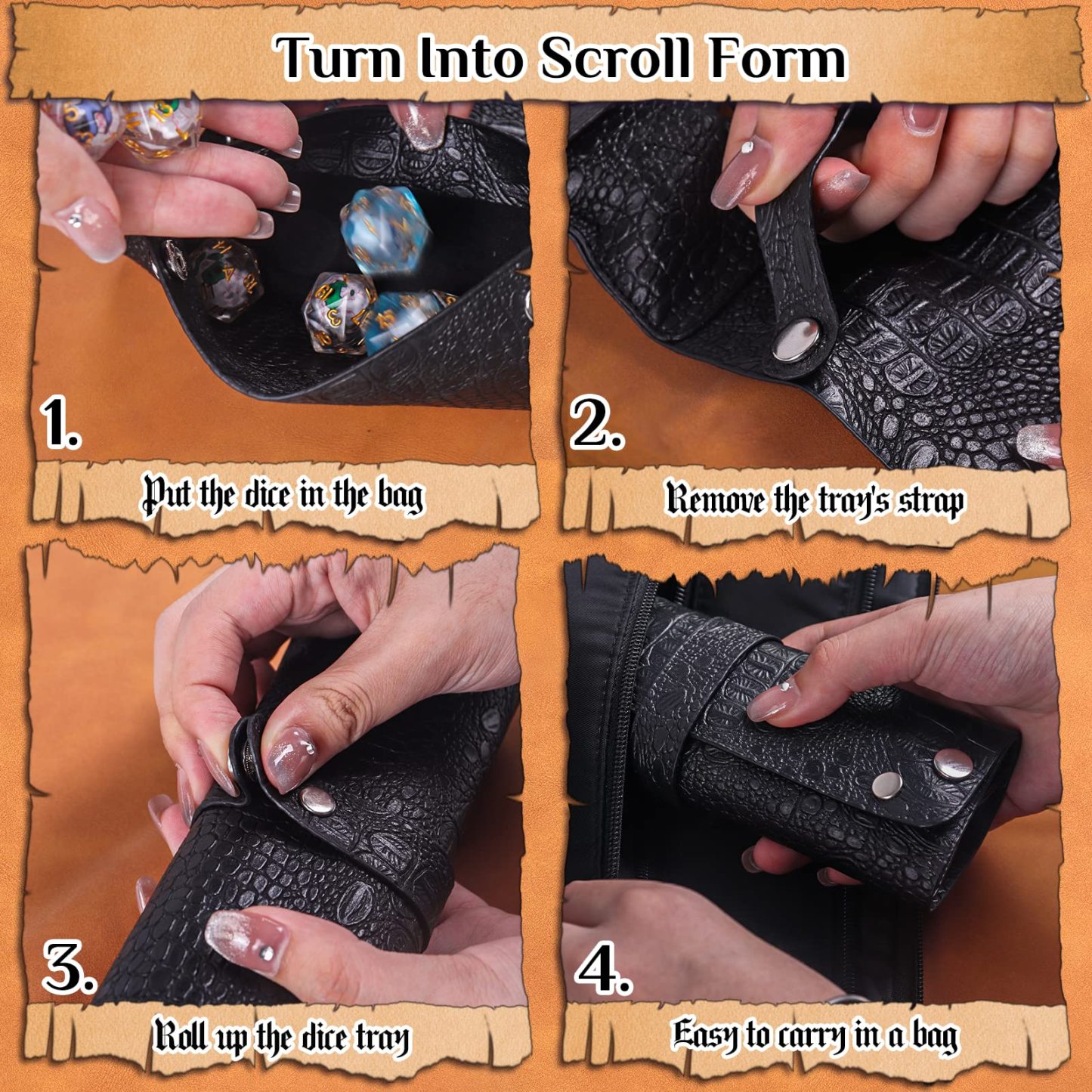 Byhoo DND Dice Tray & Dice Bag 2 in1