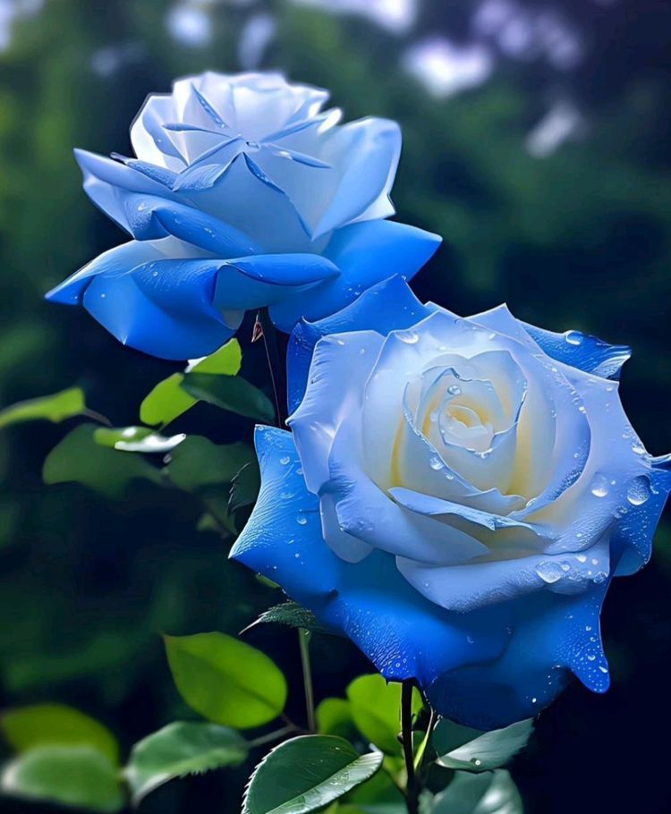 Broken Ice Blue Rose Seeds - Rare