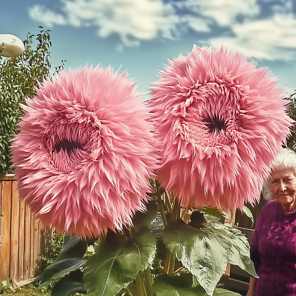🌻Pink Giant Teddy Bear Sunflower: A Blossoming Delight🌸