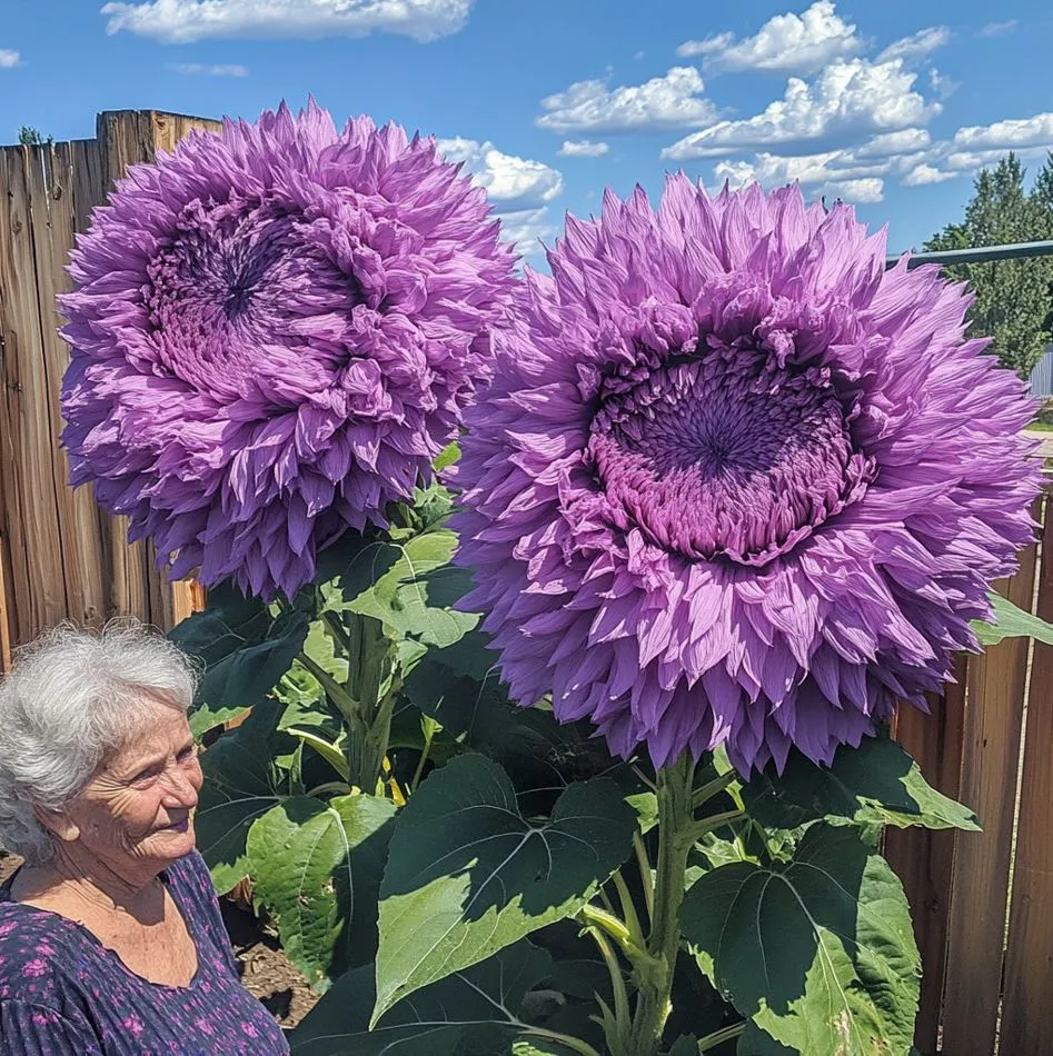 🌻Adorable Giant Teddy Bear Sunflower🔆Purple