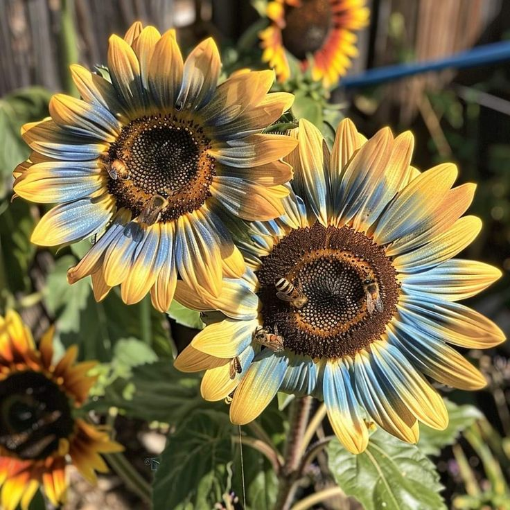 Twin-Headed Sunflower Seeds (Two Colors, One Stem!)