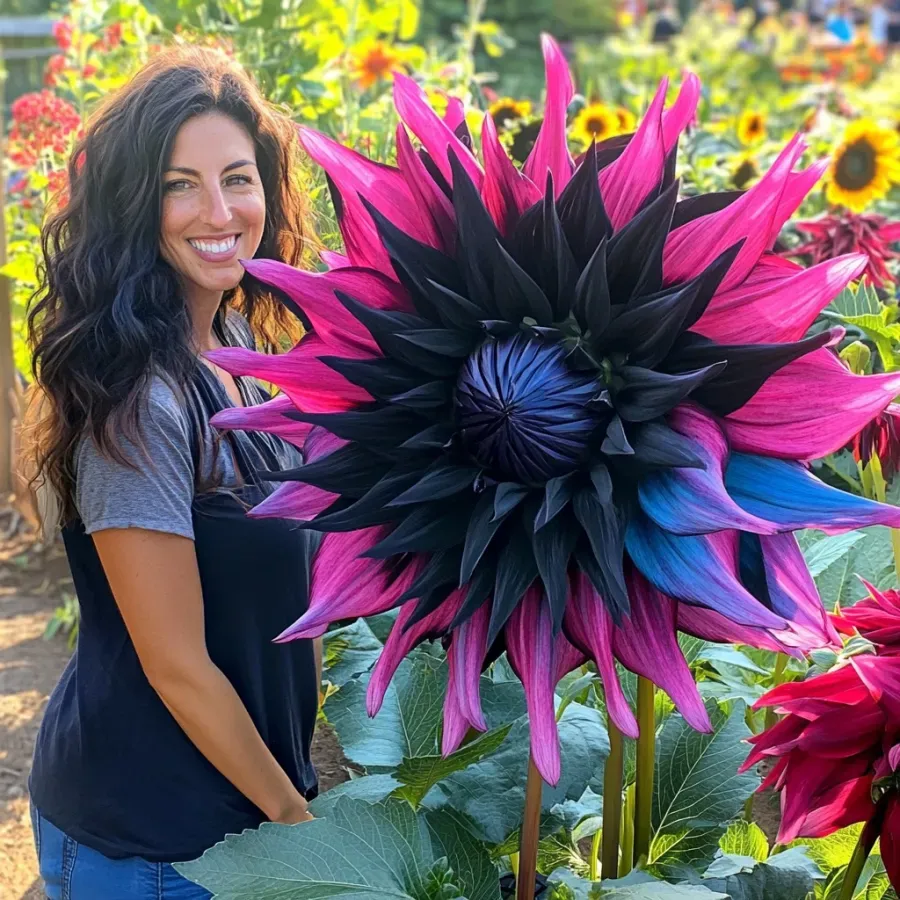 🌻Black and Red Sunflower (Helianthus annuus) – Dramatic & Unique Garden Centerpiece🌻 