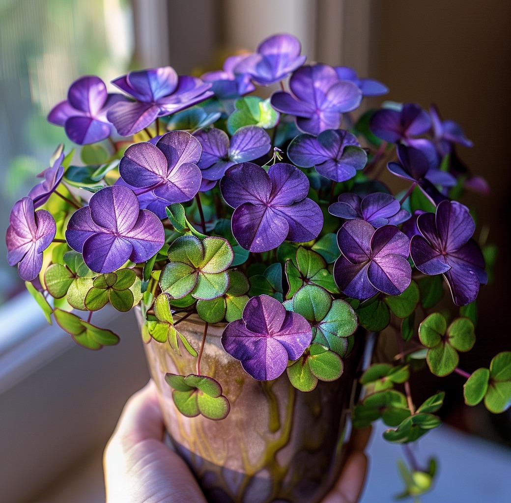 Oxalis Bulbs - Purple Lucky Clover Plant