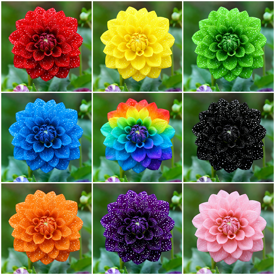 🌈 Rainbow Dahlia seeds — Rare Dahlias