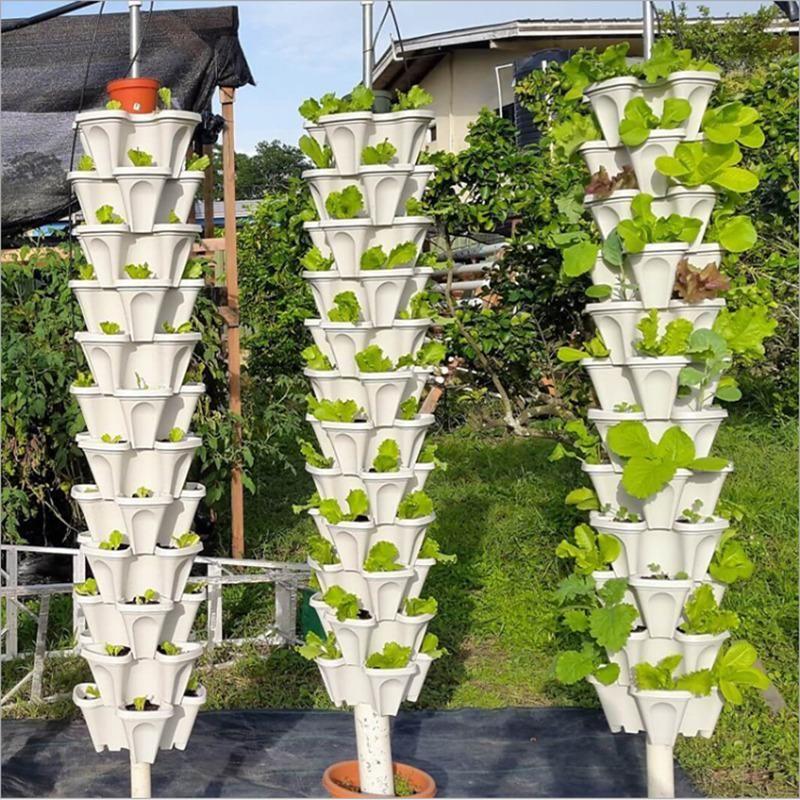 🌼Plant Festival Special50%OFF-Stand Stacking Planters Strawberry Planting Pots-chloriseeds