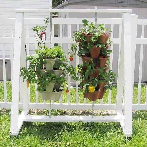 🌼Plant Festival Special50%OFF-Stand Stacking Planters Strawberry Planting Pots-chloriseeds