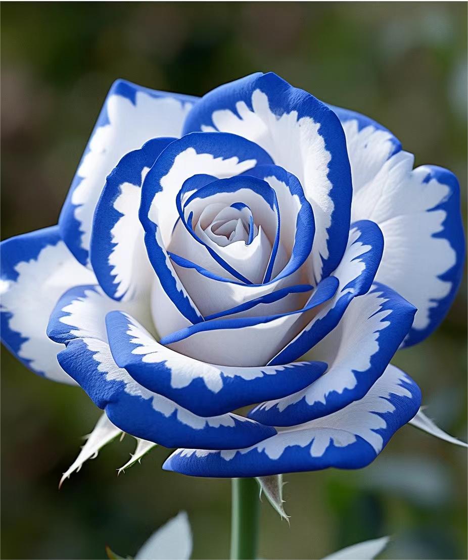 💙Blue White Roses：A Delightful Blend of Elegance and Serenity-chloriseeds